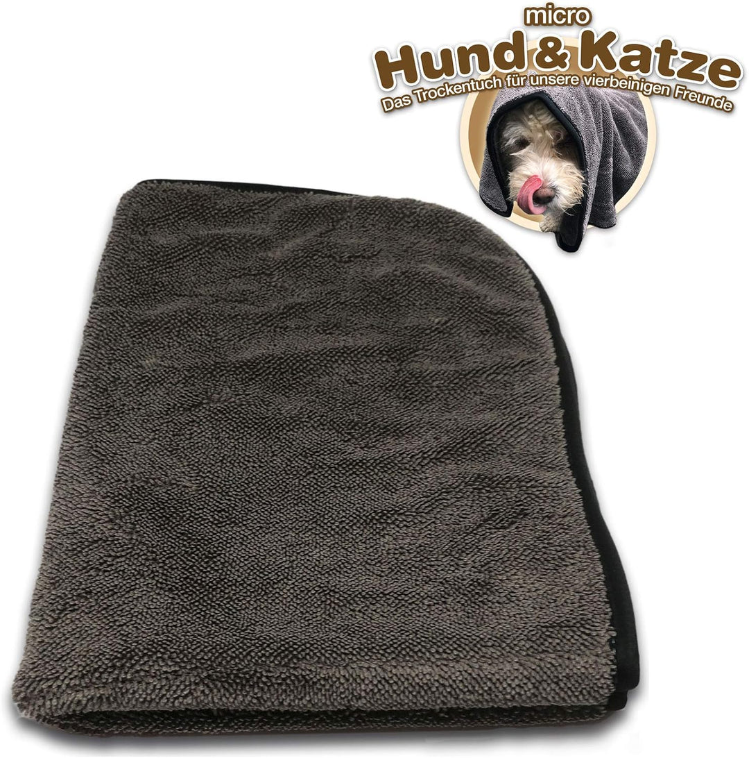 Micro Hund &amp; Katze - das Mikrofaser Trockentuch für unsere vierbeinigen Freunde │ Haustier-Handtuch