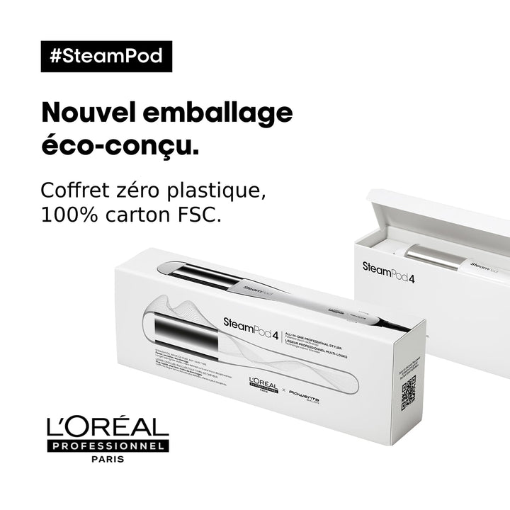 STEAMPOD 4 – Glätteisen mit Dampf-Lockenstab – 95% weniger Schäden – 3 x + schnelles Styling – 3 Tem