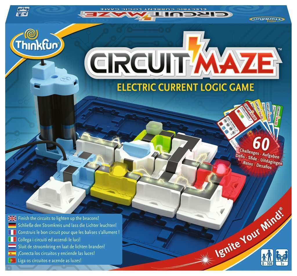 ThinkFun - 76341 Circuit Maze - das spannungsgeladene Logikspiel von ThinkFun für Jungen und Mädchen