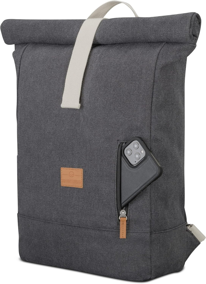 Johnny Urban Rolltop Rucksack Damen &amp; Herren - Adam Large - 16" Laptop Fach - Robustes Baumwoll Canv