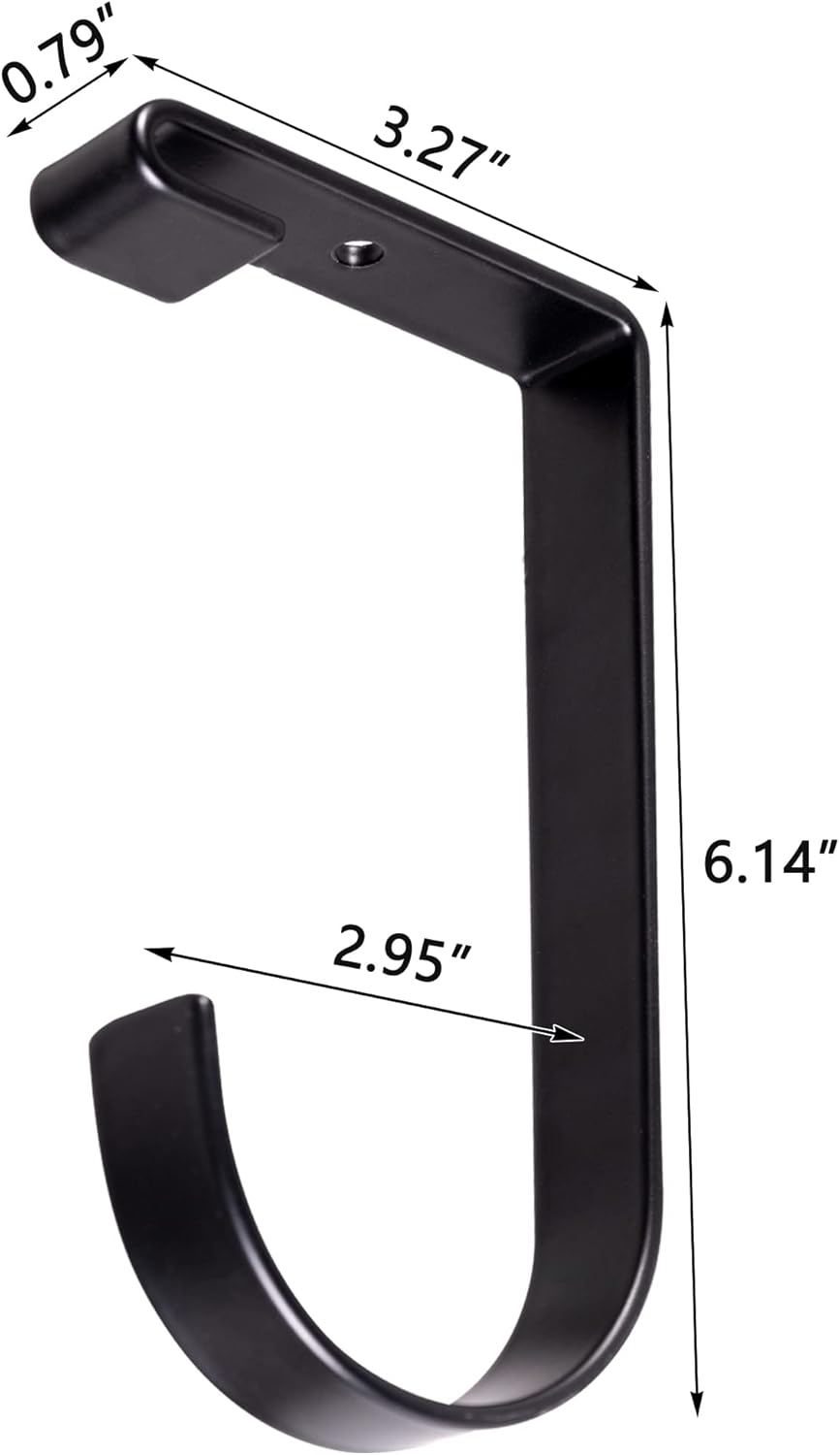 4 Stück Heavy Duty Add-On Flat Hook Zubehör für Garagendecken- und Wandaufbewahrung, legierter Stahl