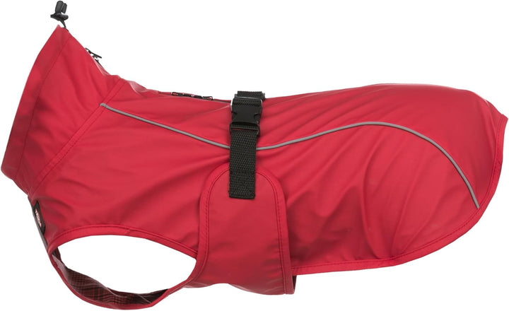 TRIXIE Vimy Regenmantel für Hunde, rot, Grösse S - Bauchumfang: 34 - 53 cm – Regenmantel für Hunde m