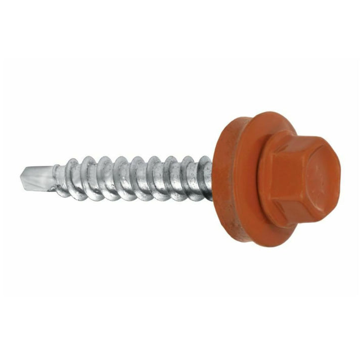 Bohrschrauben 4,8 х 55 mm 200 Stück RAL: 8004 - Kupferbraun Trapezblechschrauben - 03130255