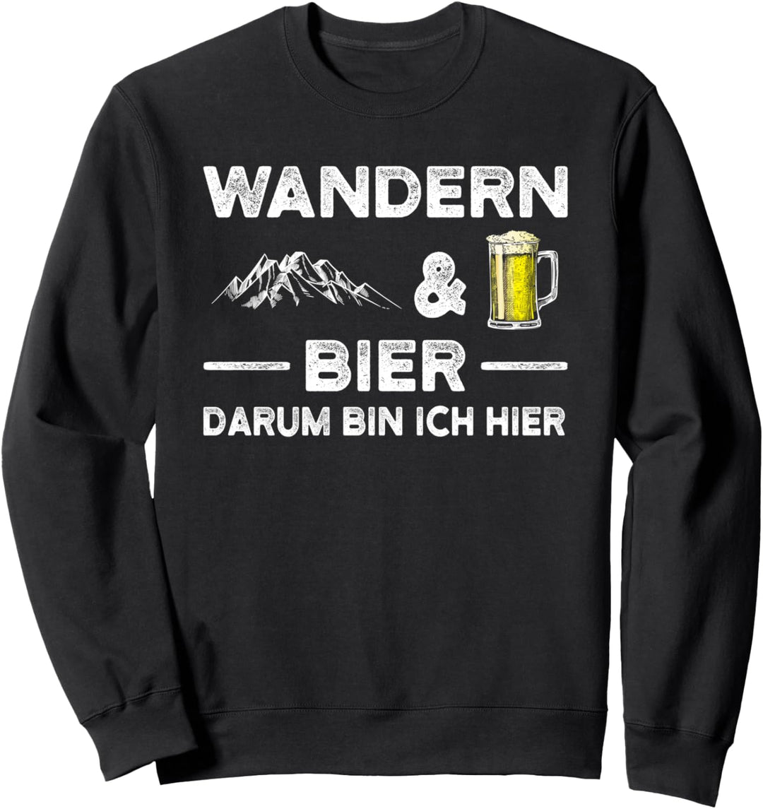 Wandern Bergsteigen Bier Sweatshirt