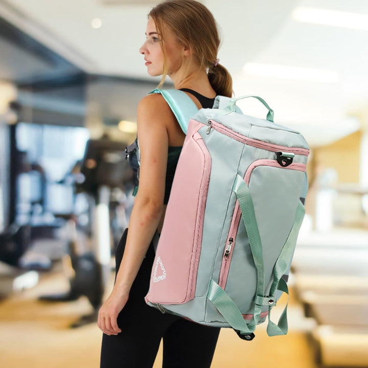 Sporttasche Damen 45L Reisetasche mit Schuhfach Nassfach Wasserdicht Weekender Travel Gym Duffle Bag