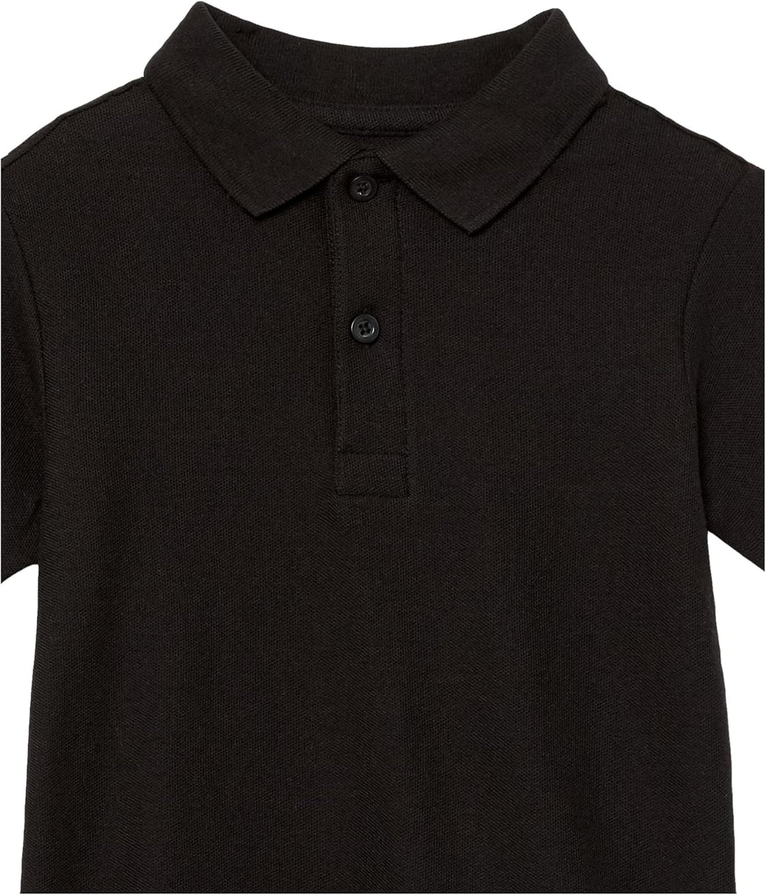Nautica Boys' Big School Uniform Short Sleeve Pique Polo, Black, Medium-10/12