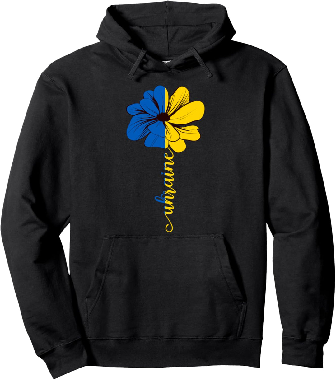 Ukraine Sonnenblumen-Emblem Vintage Ukrainische Unterstützung Ukraine Pullover Hoodie