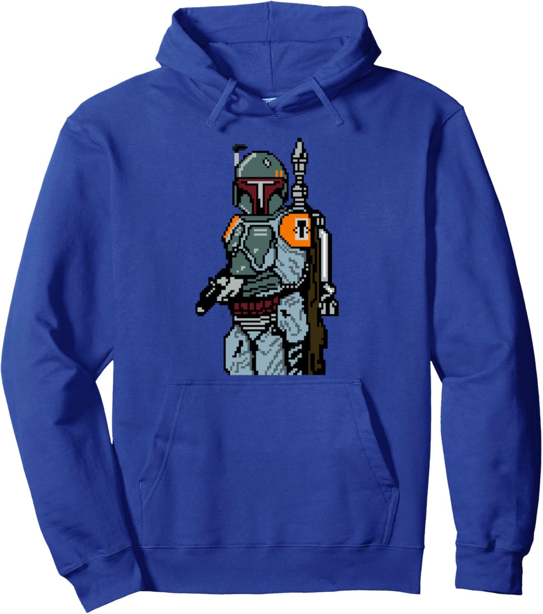 Star Wars 8-bit Pixel Boba Fett Bounty Hunter Pullover Hoodie