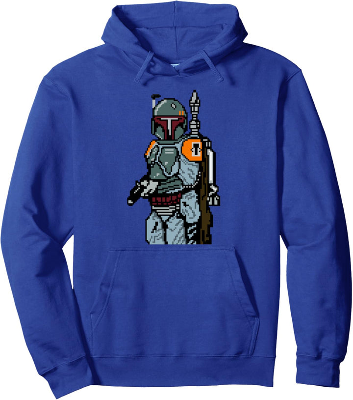 Star Wars 8-bit Pixel Boba Fett Bounty Hunter Pullover Hoodie