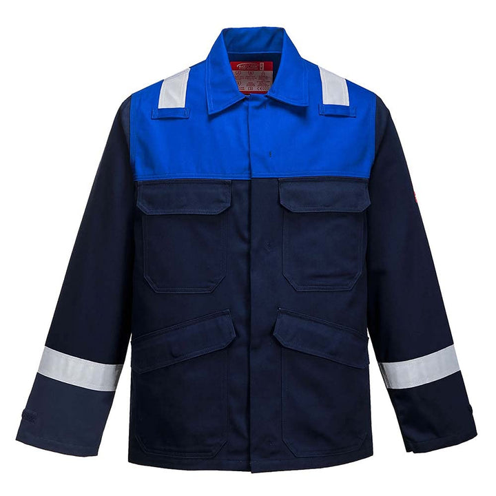 Portwest Bizflame-Plus-Jacke, Farbe: Marineblau/Königsblau, Grösse: 3XL, FR55NRRXXXL. Marineblau / R