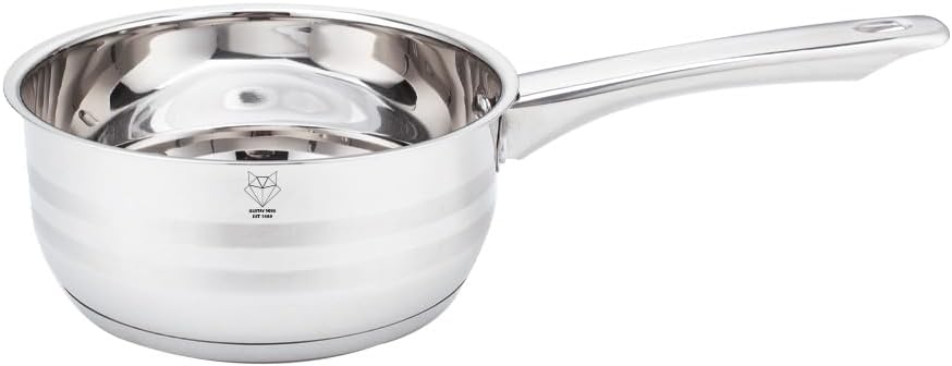 7-tlg. Edelstahl Kochtopf-Set NEAPEL induktionsfähiges Topfset - 4 Töpfe mit Literskala + 3 Glasdeck