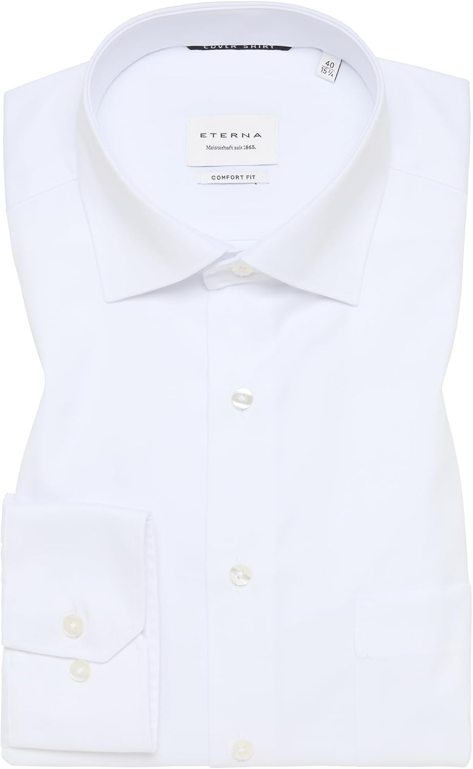 eterna Herren Cover Shirt Comfort FIT S Weiss, S Weiss