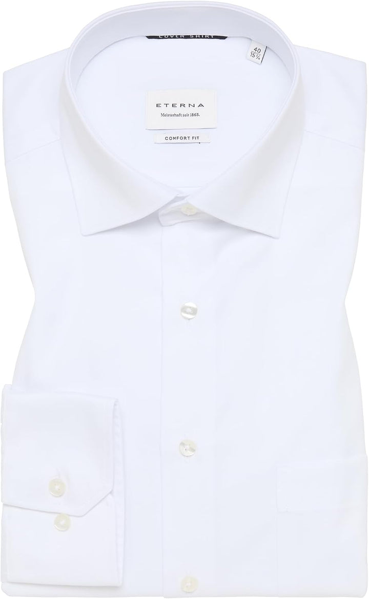 eterna Herren Cover Shirt Comfort FIT S Weiss, S Weiss