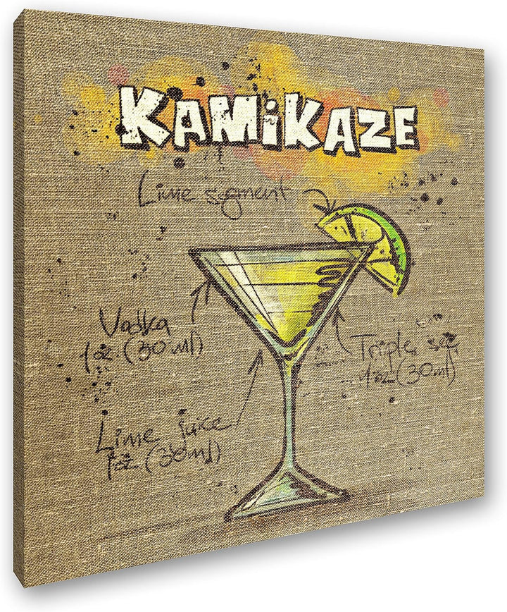 deyoli Rezept für einen Kamikaze Format: 60x60 als Leinwandbild, Motiv fertig gerahmt auf Echtholzra
