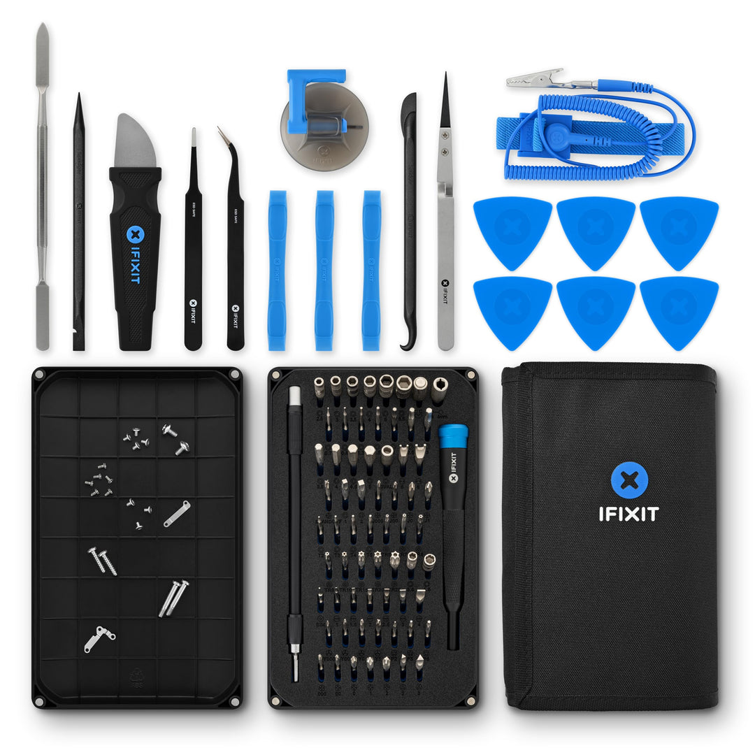 iFixit Pro Tech Toolkit, Werkzeug-Set mit Öffnungs-Werkzeug & Präzisions-Schraubendreher und 64 Bits