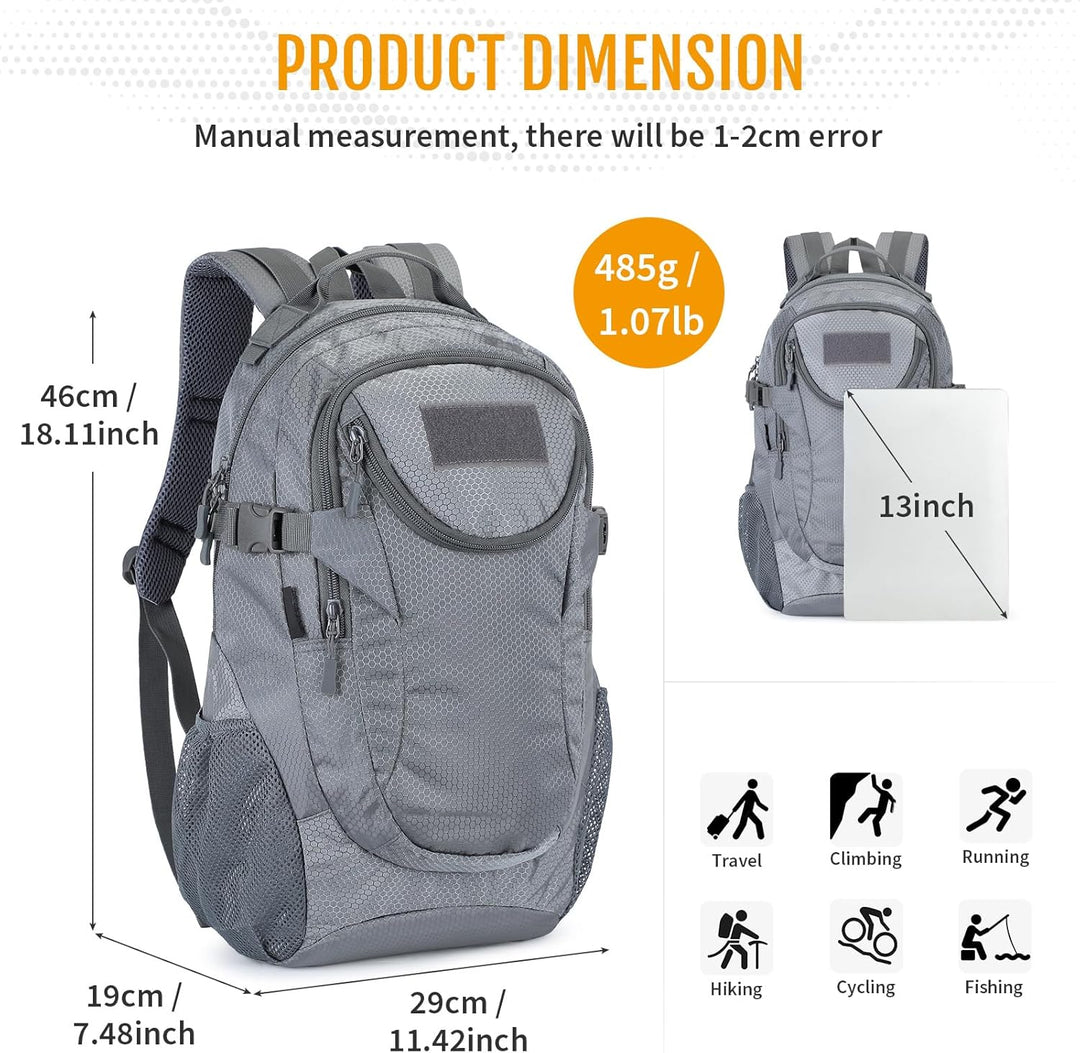 Militär Rucksack Molle Taktische Motorrad Wanderrucksack Outdoor Wasserdicht Trekkingrucksack 25L Ca
