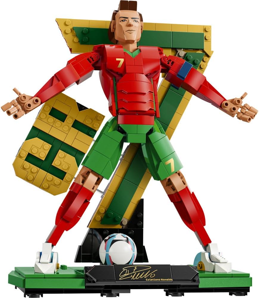 LEGO Editions Cristiano Ronaldo – Fussballlegende Spielzeug - 3D Figuren Modellbau - DIY Kinderzimme