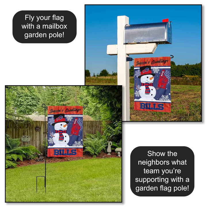 Buffalo Bills Holiday Winter Snow Garden Flag Double Sided Banner