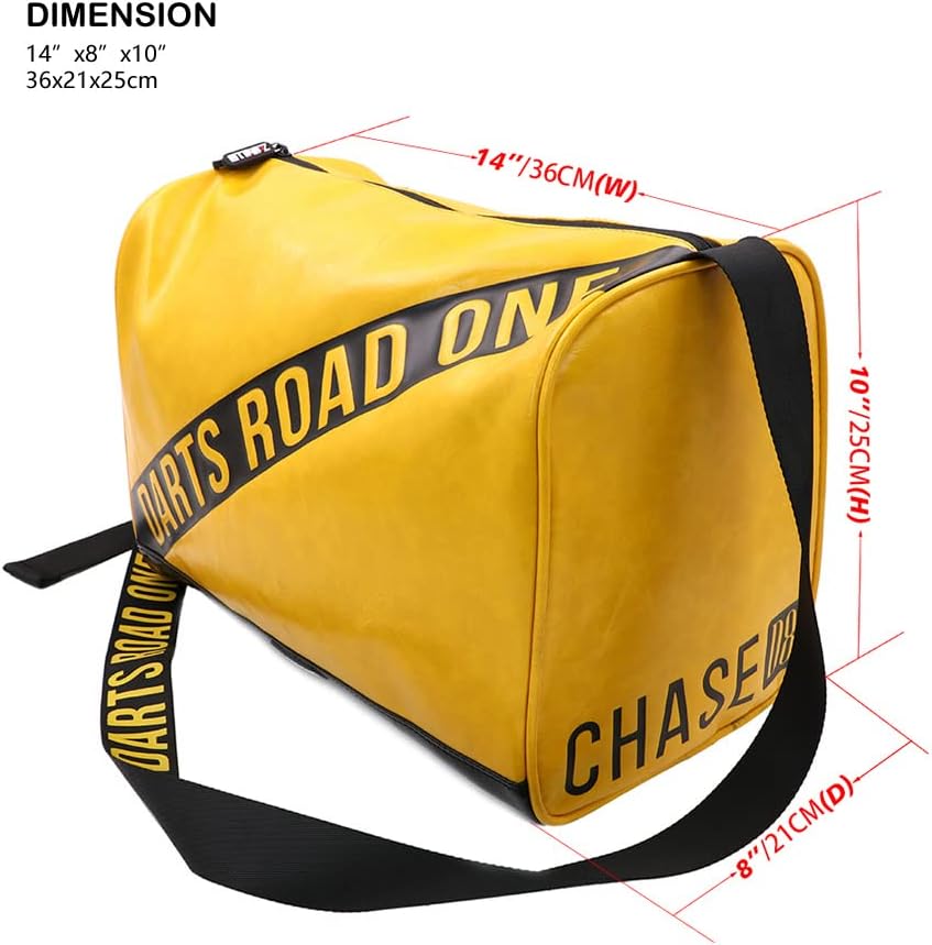 CUESOUL Darts Road ONE Serie PU Tasche Tasche-gelb mit Schwarz FZ.BB-03, Tasche-gelb mit Schwarz FZ.