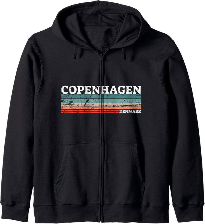 Copenhagen Denmark Vintage Dänische Retro Däne Kapuzenjacke