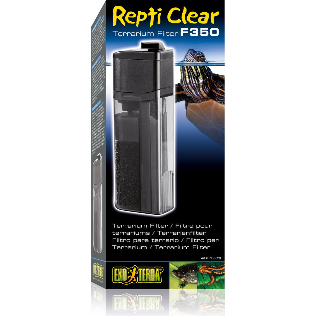 Exo Terra Repti Clear F350, kompakter Aqua-Terrarienfilter, geeignet für Terrarien und Paludarien, 3