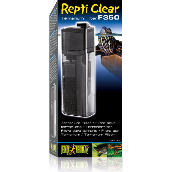 Exo Terra Repti Clear F350, kompakter Aqua-Terrarienfilter, geeignet für Terrarien und Paludarien, 3