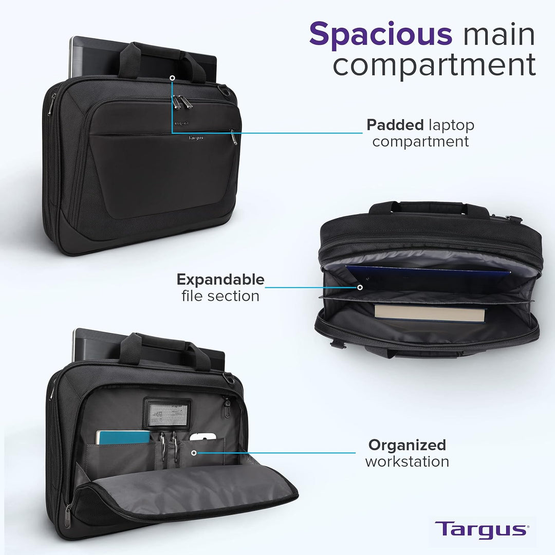 Targus CityLite Laptop-Umhängetasche für 15,6 Zoll (39,6 cm), Schwarz (TBT053US) Schwarz 15.6 inch,