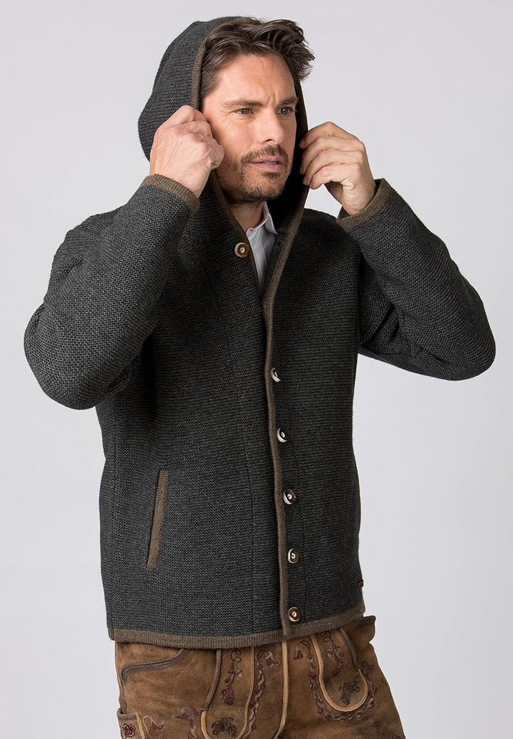 Stockerpoint Herren Jacke Alex Strickjacke 46 Anthrazit, 46 Anthrazit