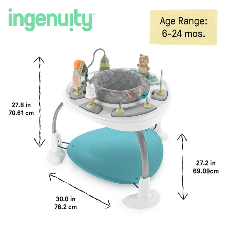 Ingenuity, Spring & Sprout, Aktivitätscenter 2-in-1, First Forest, Spielcentrum und Spieltisch mit S