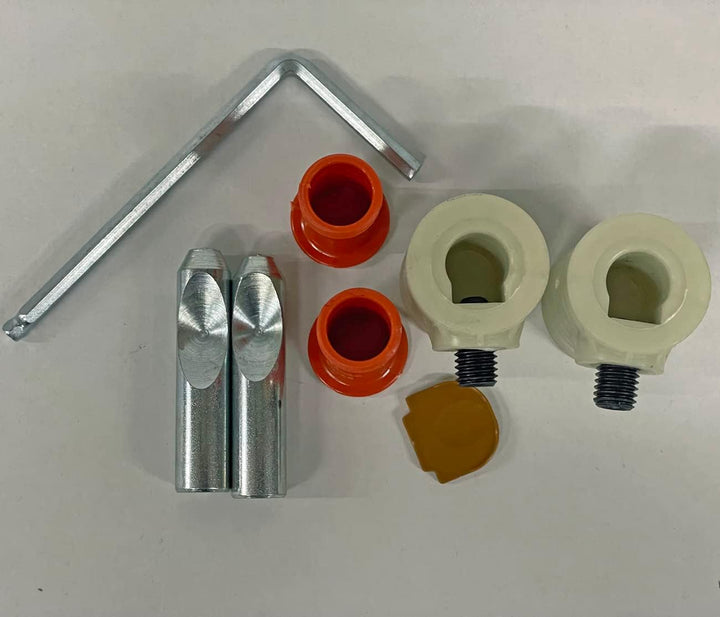 Universal Verdeckte Befestigung SET 6 teilig für Wand Hänge WC & Wand Bidet Bolzen 7cm Silber