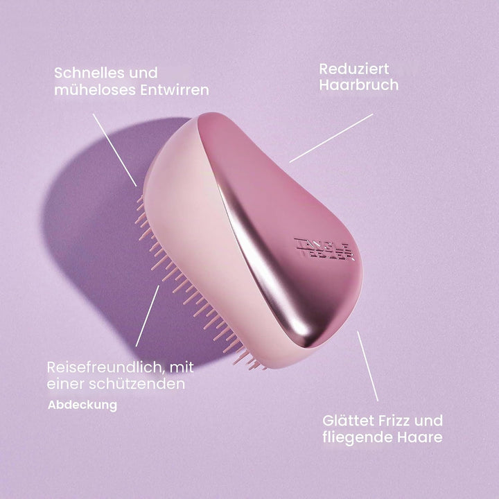Tangle Teezer The Compact Styler Entwirrende Haarbürste, reisefreundlich, mit Schutzhülle und zweist