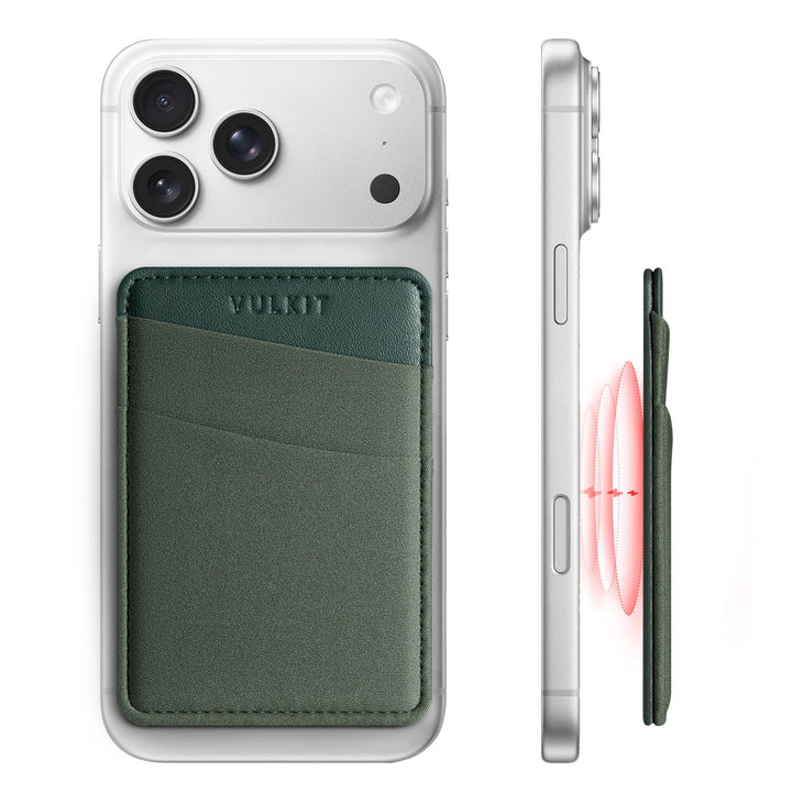 VULKIT Magsafe Wallet Kompatibel mit iPhone 15/14/13/12er Serie, Dehnbarer Lycra-RFID-Kartenhalter m