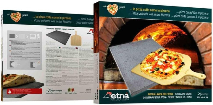 MAAJ® LAVASTEIN PIZZASTEIN PIZZABRETT PIZZA WIE IN ITALIEN AUCH FÜR FLEISCH UND GEMÜSE ÄTNAVULKANGES