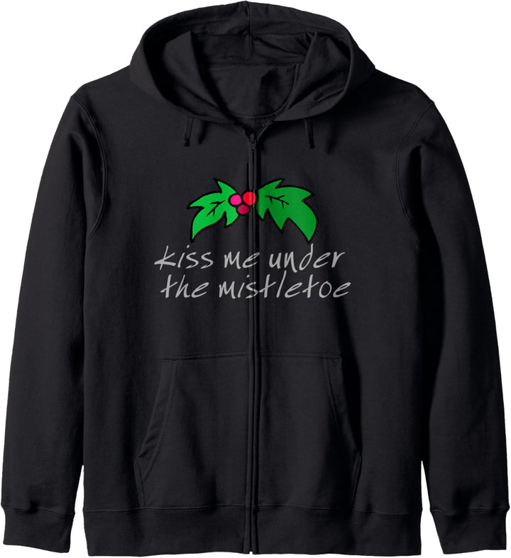 Kiss Me Under the Mistletoe Funny Christmas Kapuzenjacke