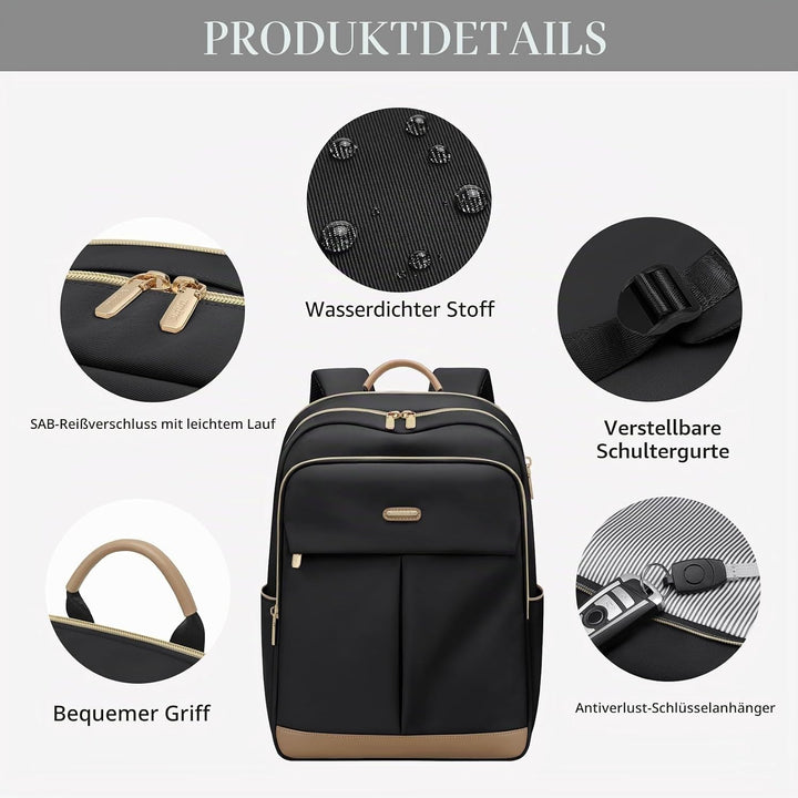 VNINE Rucksack Damen,16Zoll Laptop Schulrucksack Teenager,Travel Backpack Women Elegant Uni, Tagesru