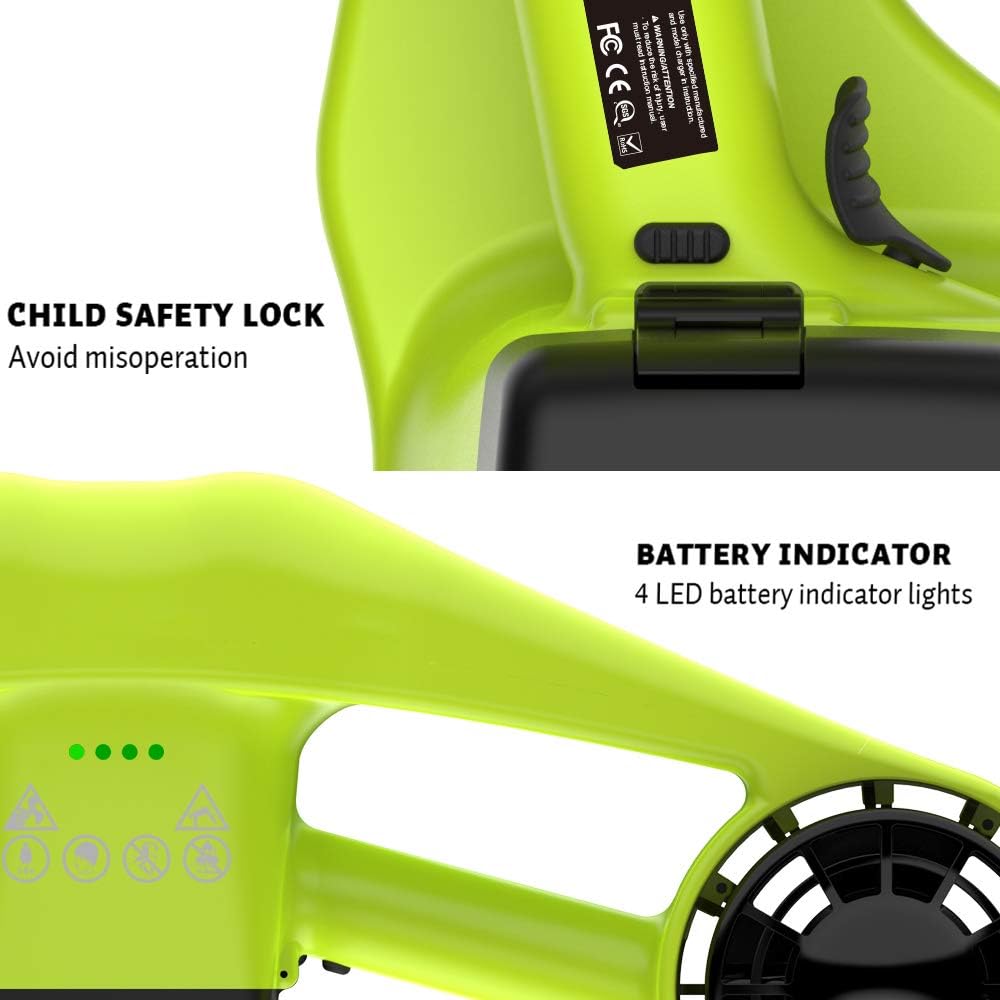 Asiwo Unterwasserscooter Tauchscooter mit Action Kamera Halterung, Seascooter mit Doppelmotor für Ta