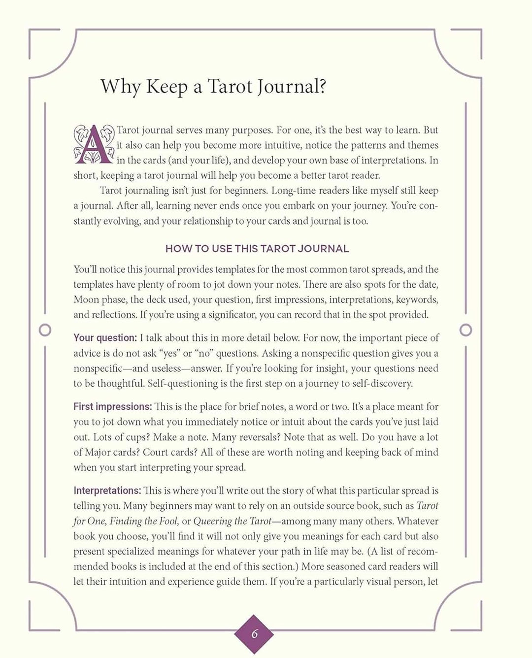 The Weiser Tarot Journal: Guidance and Practice for Use With Any Tarot Deck - Includes 208 Specially