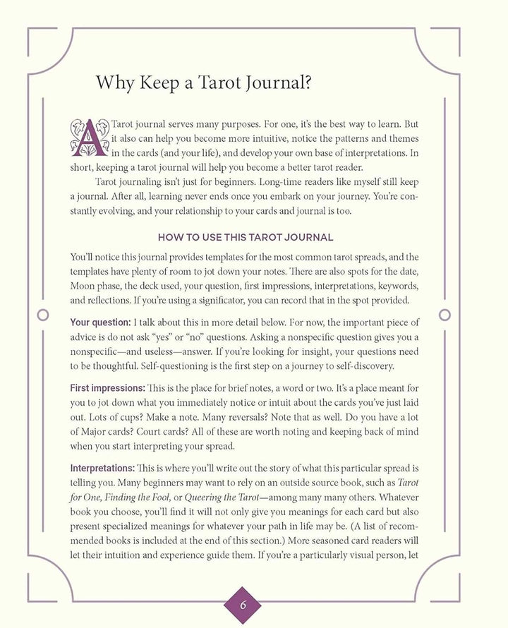 The Weiser Tarot Journal: Guidance and Practice for Use With Any Tarot Deck - Includes 208 Specially
