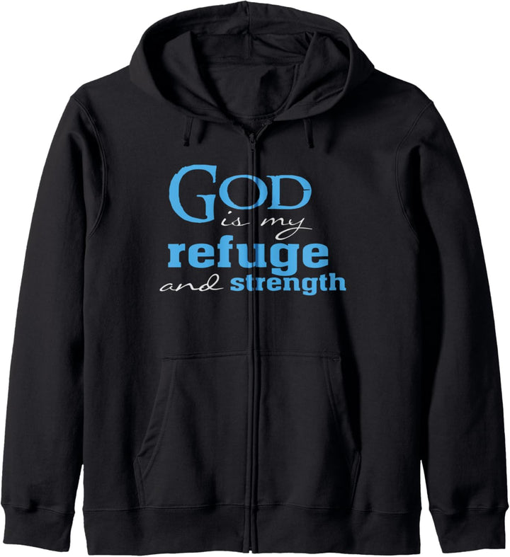 God is my Refuge and strength bible verse Christian Faith Kapuzenjacke