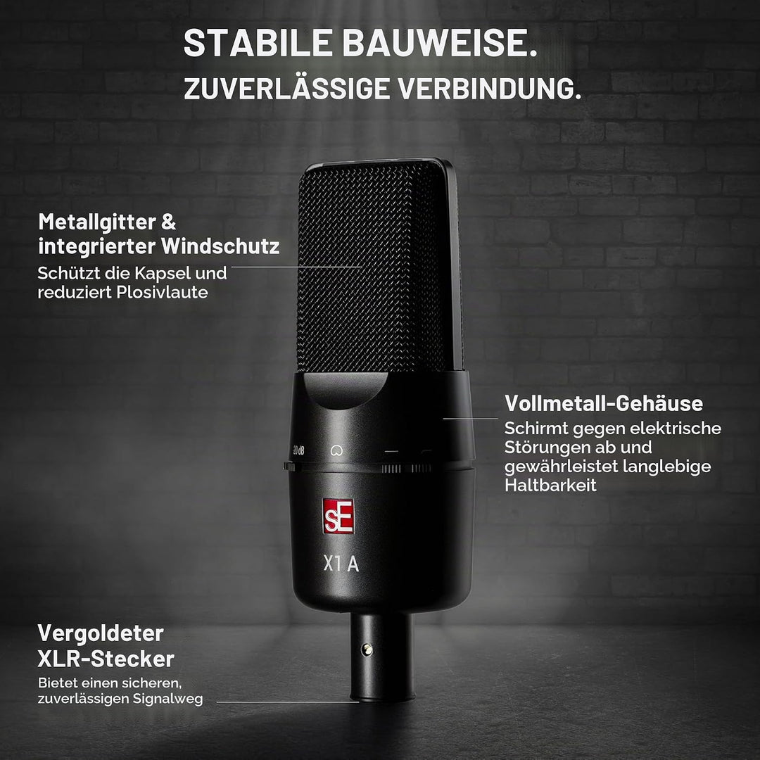 sE Electronics X1 A Schwarz, Schwarz
