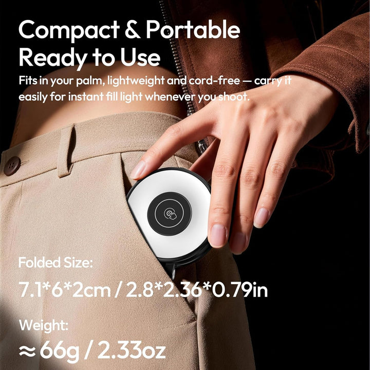 ULANZI LM21 Magnetische Selfie Licht, Selfie Ringlicht für iPhones, Handy Ringlicht mit 3 Farbtemper