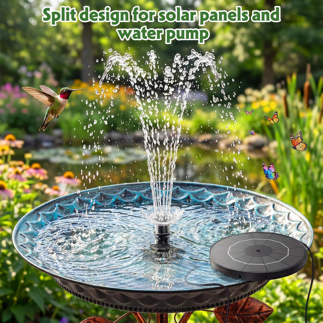 AISITIN Solar-Springbrunnenpumpe für Vogelbad, 3,5 W DIY Solar-Wasserpumpen-Set mit 3 m langem Kabel