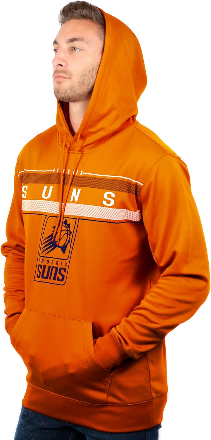 NBA Herren Fleece Hoodie Pullover Sweatshirt Poly Midtown, Herren, Midtown Hoodie L Kürbis, L Kürbis