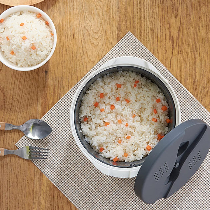Mikrowellen Reiskocher, 2L Dampfgarer Runde Lebensmittelbehälter Kochen Multifunktionales Kochgeschi