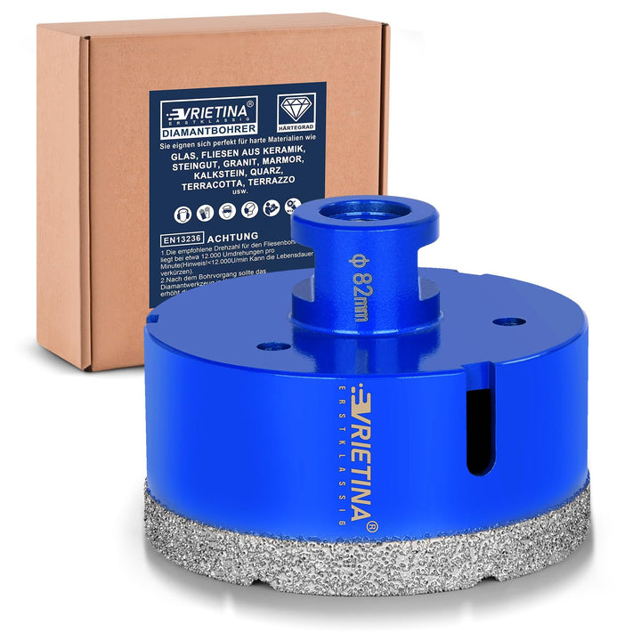82mm Diamant Fliesenbohrer M14 Diamantbohrer Glasbohrer Nass- / Trocken Fliesenbohrkrone für Winkels