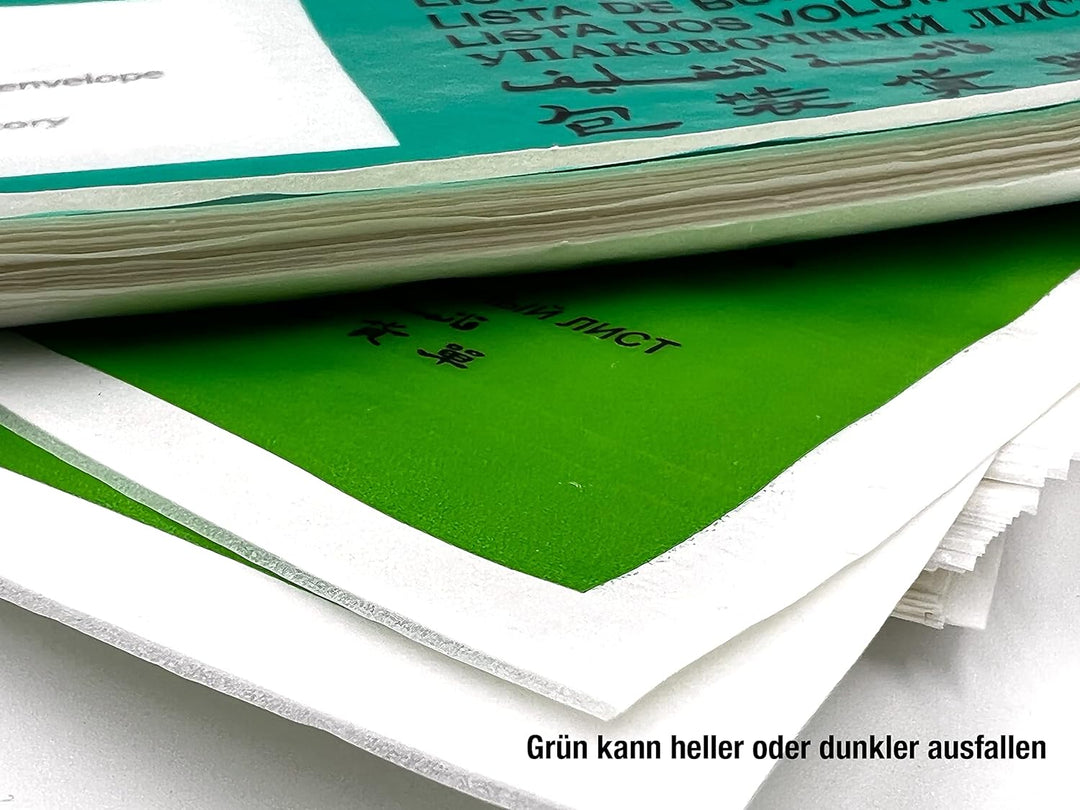 umschlag-discount – grüne Versandtaschen aus Papier für Lieferscheine, Rechnungen, Retourenscheine &