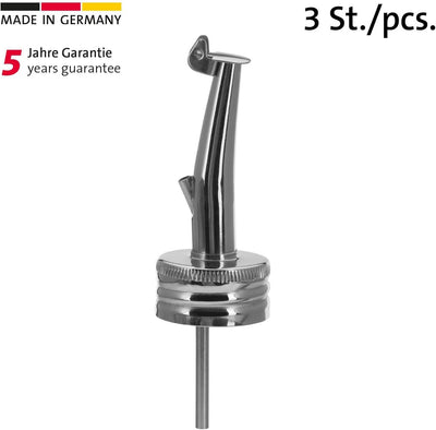 Westmark 3 Spirituosen-/Öl-Ausgiesser für Flaschen mit Schraubgewinde, Ø 28 mm, mit Kläppchen, mit L