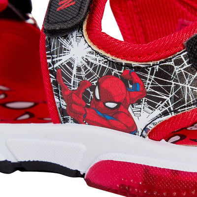 Marvel Spiderman Jungen leichte offene Zehen Easy Fix Sport Sandalen rot, rot, 30 EU