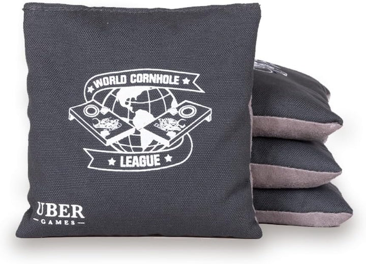 Uber Games - World Cornhole League – 8 professionelle Cornhole Sitzsäcke – 4 x Grün & 4 x Grau – Off