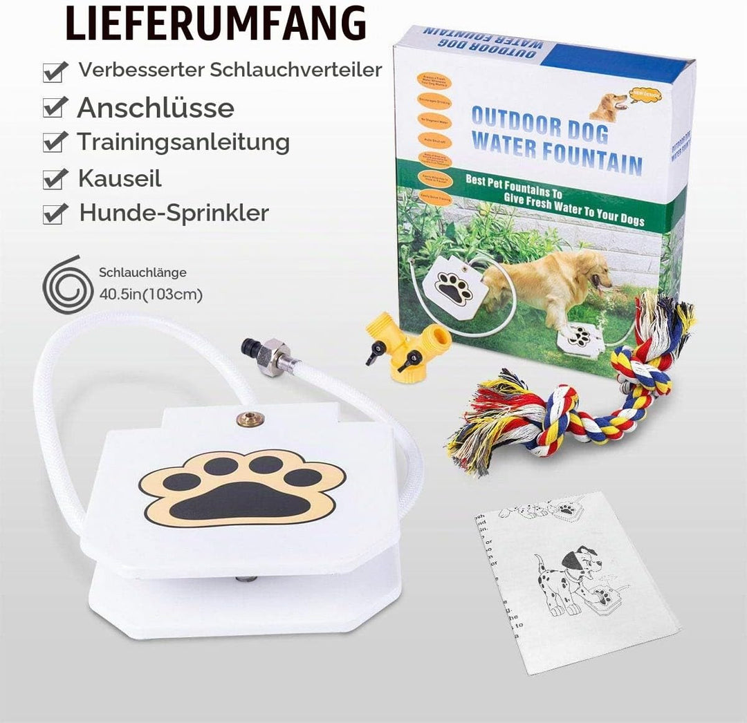 BACOENG Trinkbrunnen für Hund und Haustier, leicht aktivierbarer Hunde-Wasserspender, Spielzeug mit